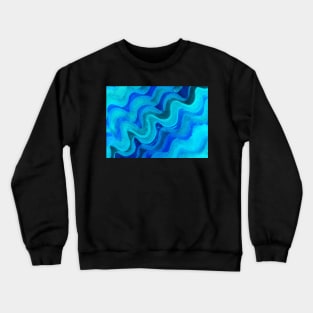 Blue background with waves Crewneck Sweatshirt